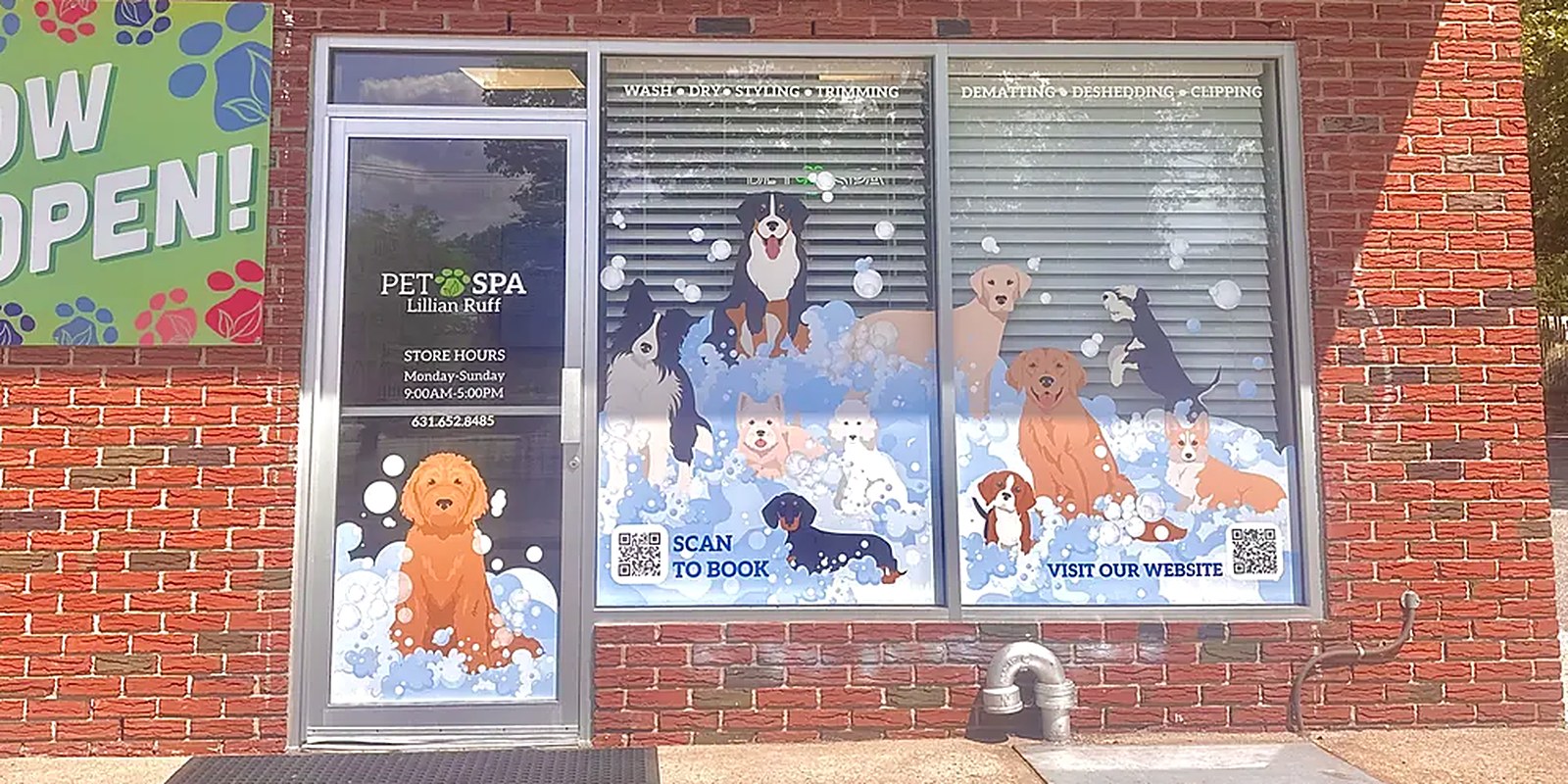 A dog waiting at a daycare gate before joining a play group